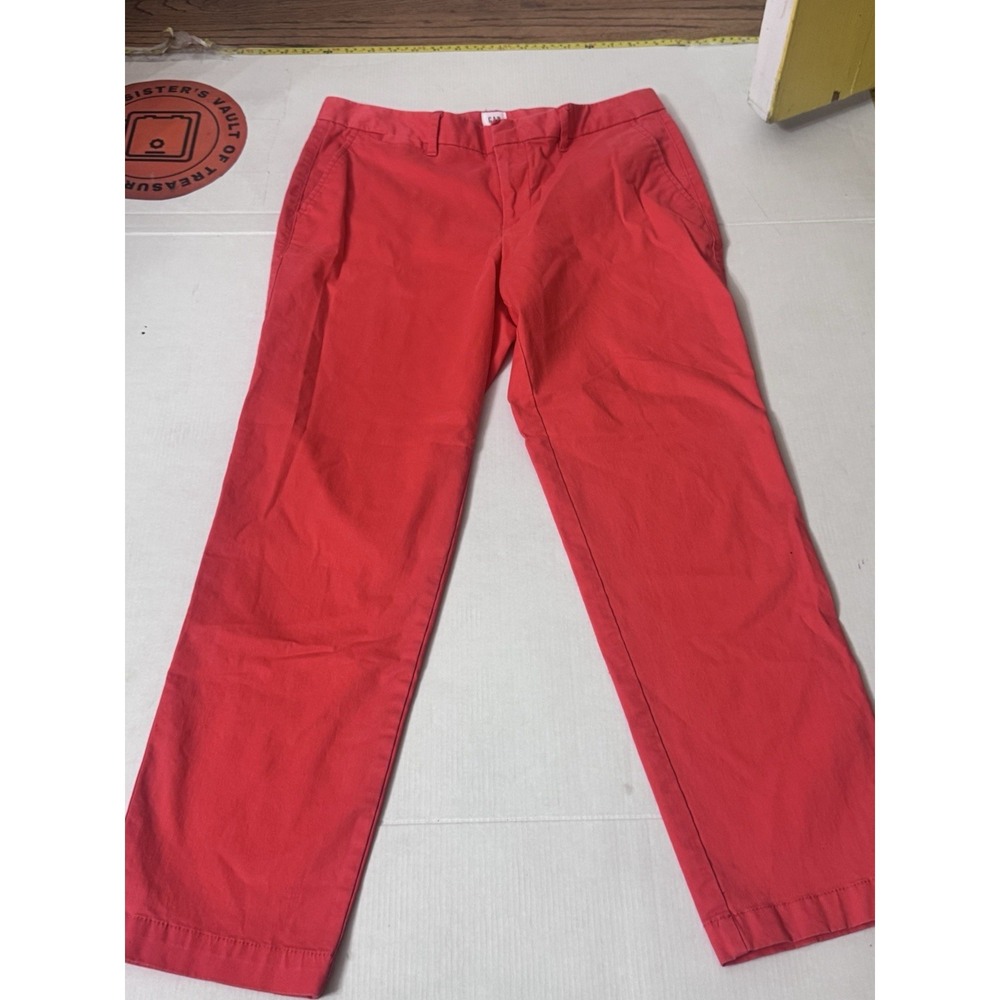 GAP Size 4 Slim City Crop Pants Reddish/Orange